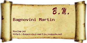 Bagnovini Martin névjegykártya