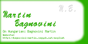 martin bagnovini business card